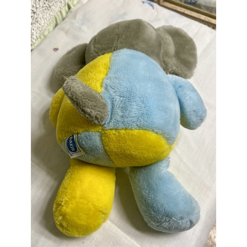 Vintage Dakin Cubbies Elephant Clown Jester Blue Plush 1985 Stuffed Toy 12" - Picture 4 of 7